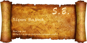 Sipos Bajnok névjegykártya